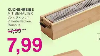 KODi Küchenreibe Mit Behälter Angebot