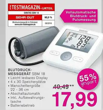 KODi Blutdruck-messgerät Sbm 18 Angebot