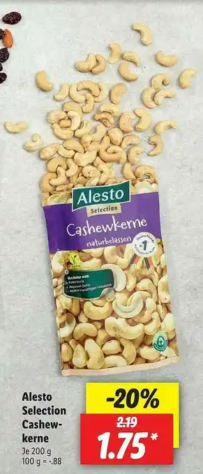 Lidl Alesto Selection Cashewkerne Angebot