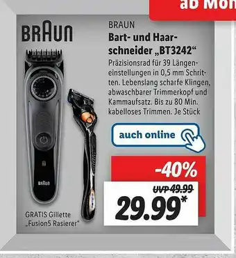 Lidl Braun Bart- Und Haarschneider Bt3242 Angebot