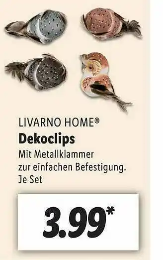 Lidl Livarno Home Dekoclips Angebot