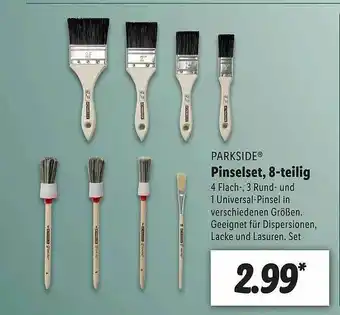 Lidl Parkside Pinselset, 8-tlg Angebot