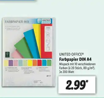 Lidl United Office Farbpapier Din A4 Angebot