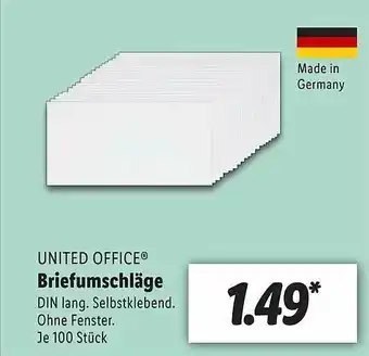 Lidl United Office Briefumschläge Angebot