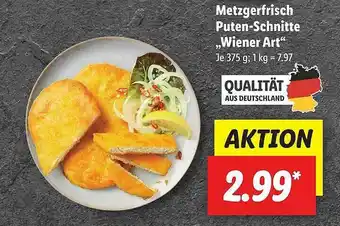 Lidl Metzgerfrisch Puten-schnitte Wiener Art Angebot