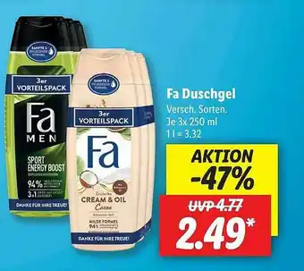 Lidl Fa Duschgel Angebot