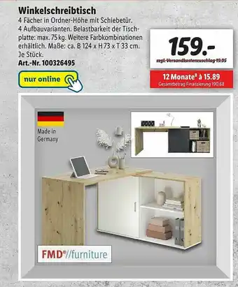 Lidl Winkelschreibtisch Angebot