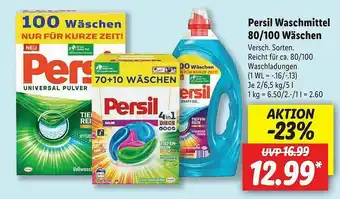 Lidl Persil Waschmitel 80 100 Wäschen Angebot