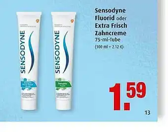 Markant Sensodyne Fluorid Oder Extra Frisch Zahncreme Angebot