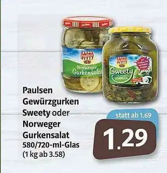 Markant Markt Paulsen Gewürzgurken Sweety Oder Norweger Gurkensalat Angebot