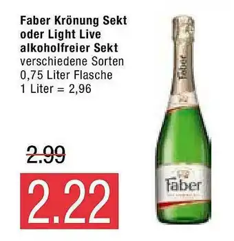 Marktkauf Faber Krönung Sekt Oder Light Live Alkoholfreier Sekt Angebot