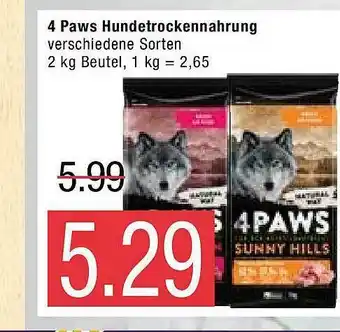 Marktkauf 4paws Hundetrockennahrung Angebot