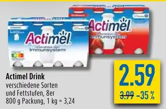 diska Danone Actimel Drink 800g Angebot