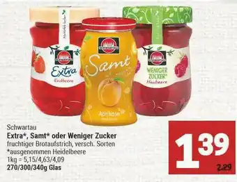 Marktkauf Schwartau Extra, Samt Oder Weniger Zucker Angebot