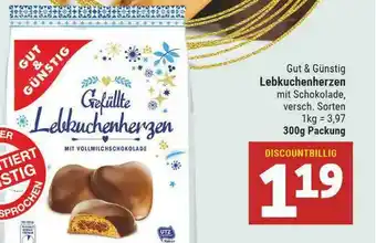 Marktkauf Gut & Günstig Lebkuchenherzen Angebot