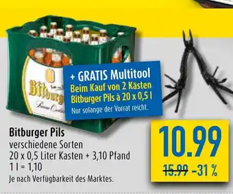 diska Bitburger Pils 20*500ml Angebot