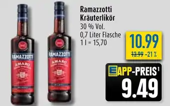 diska Ramazzotti Kräuterlikör 30 % Vol. 0,7 L Angebot