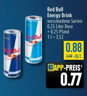 diska Red Bull Energy Drink verschiedene Sorten 0,25 Liter Dose Angebot