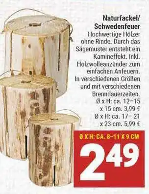 Marktkauf Naturfackel Oder Schwedenfeuer Angebot