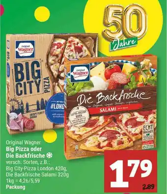 Marktkauf Original Wagner Big Pizza Oder Die Backfrische Angebot