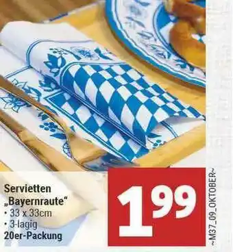 Marktkauf Servietten „bayernraute” Angebot