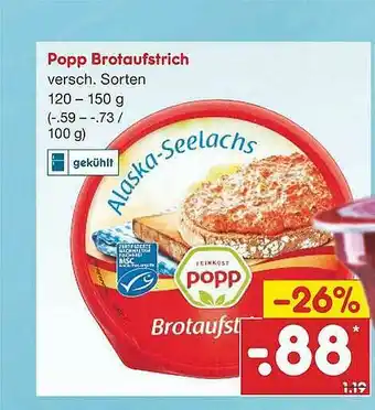 Netto Marken-Discount Popp Brotaufstritch Angebot