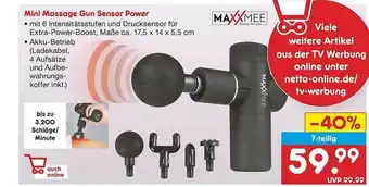 Netto Marken-Discount Mini Massage Gun Sensor Power Maxxmee Angebot