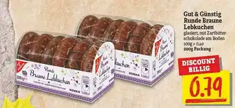 NP Discount Gut & Günstig Runde Braune Lebkuchen Angebot