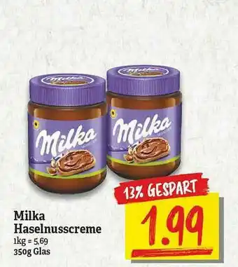 NP Discount Milka Haselnusscreme Angebot