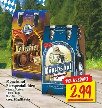 NP Discount Mönchshof Bierspezialitäten Angebot