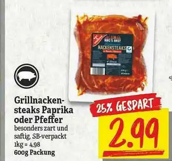 NP Discount Grillnackensteaks Paprika Oder Pfeffer Angebot