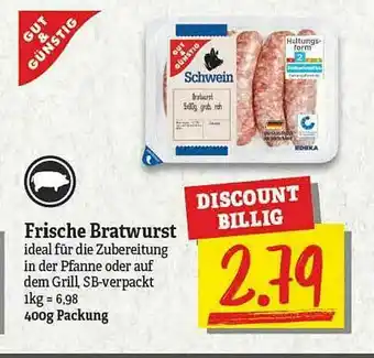 NP Discount Gut & Günstig Frische Bratwurst Angebot