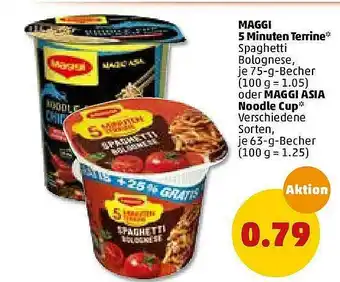 PENNY Maggi 5 Minuten Terrine Oder Maggi Asia Noodle Cup Angebot