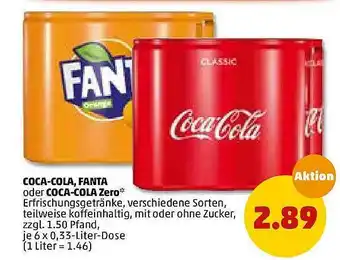 PENNY Coca-cola, Fanta Oder Coca-cola Zero Angebot