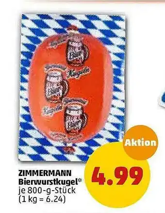 PENNY Zimmermann Bierwurstkugel Angebot