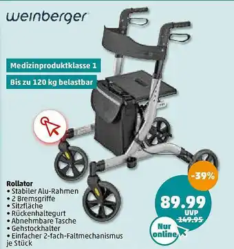 PENNY Weinberger Rollator Angebot