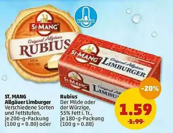 PENNY St Mang Allgäuer Limburger Oder Rubius Angebot