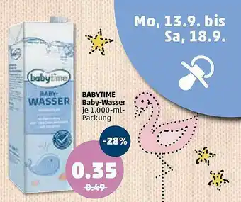 PENNY Babytime Baby-wasser Angebot