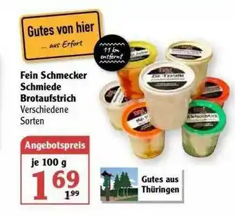 Globus Fein Schmecker Schmiede Brotaufstrich Angebot