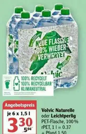 Globus Volvic Naturelle Oder Leichtperlig Angebot