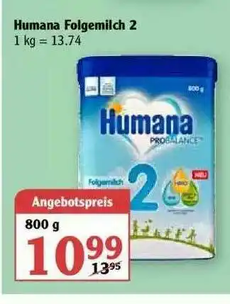 Globus Humana Folgemilch 2 Angebot