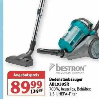 Globus Bestron Bodenstaubsauger Abl930sr Angebot