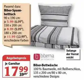 Globus Biber-bettwäsche Biberna Angebot