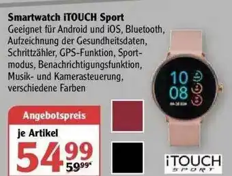 Globus Smartwatch Itouch Sport Angebot