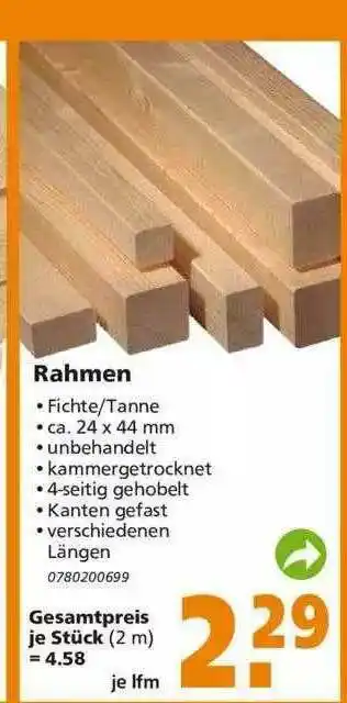 Globus Baumarkt Rahmen Angebot