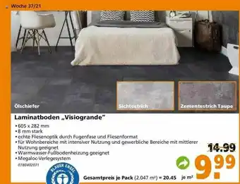 Globus Baumarkt Laminatboden „visiogrande” Angebot