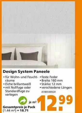 Globus Baumarkt Design System Paneele Angebot