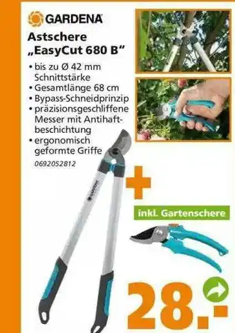 Globus Baumarkt Astschere „easycut 680 G” Gardena Angebot