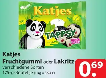 Famila Nord Ost Katjes Fruchtgummi oder Lakritz 175 g Beutel Angebot