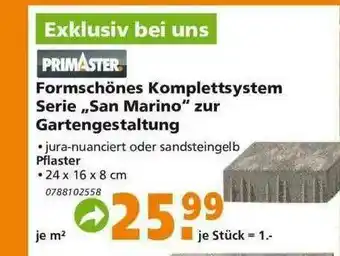 Globus Baumarkt Primaster Fromschönes Komplettsystem Serie „san Marino” Zur Gartengestaltung Angebot